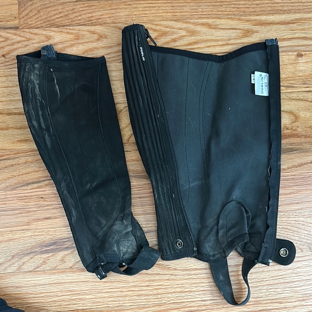 Kids Black Riding Half Chaps
